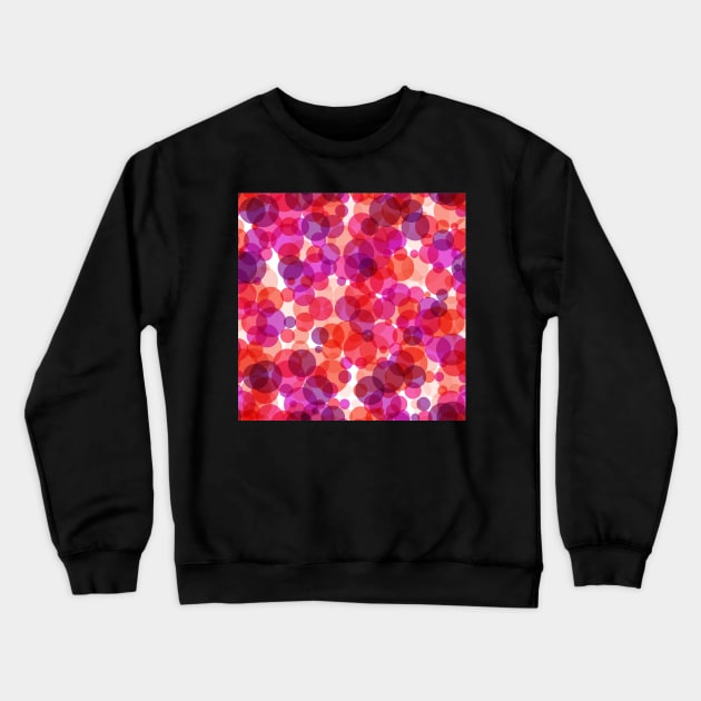 Red bubbles Crewneck Sweatshirt by IrinaGuArt